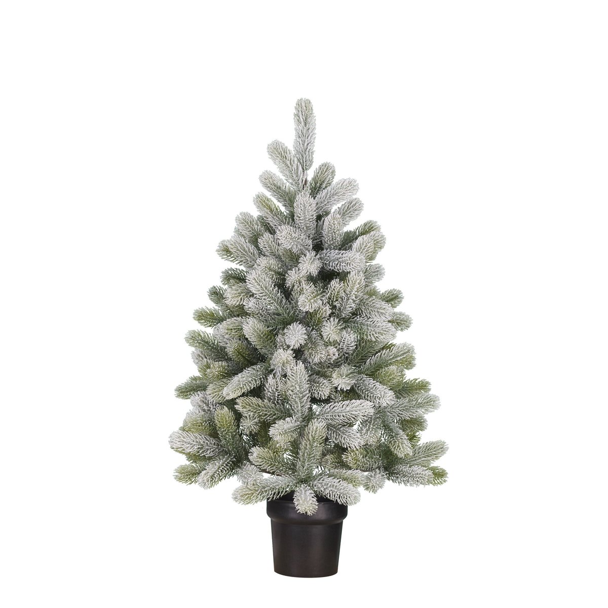 Sapin de Noël artificiel enneigé H90 cm NAGOYA vert, BLACK BOX TREES
