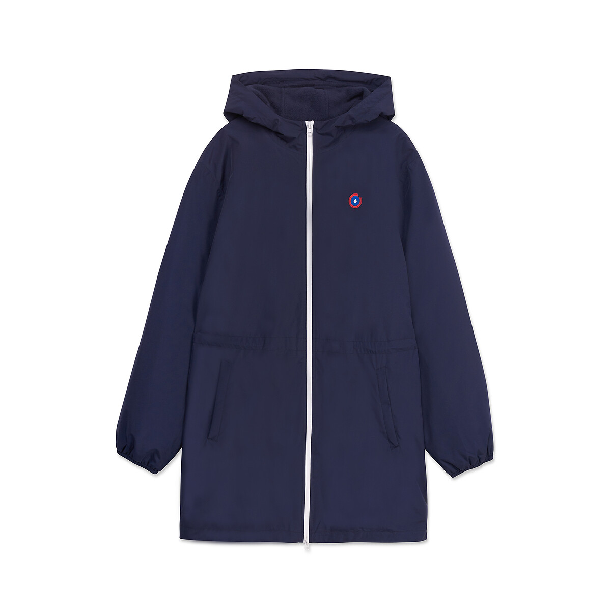 Parka mi-longue mixte doublée polaire POMPIDOU bleu marine, FLOTTE