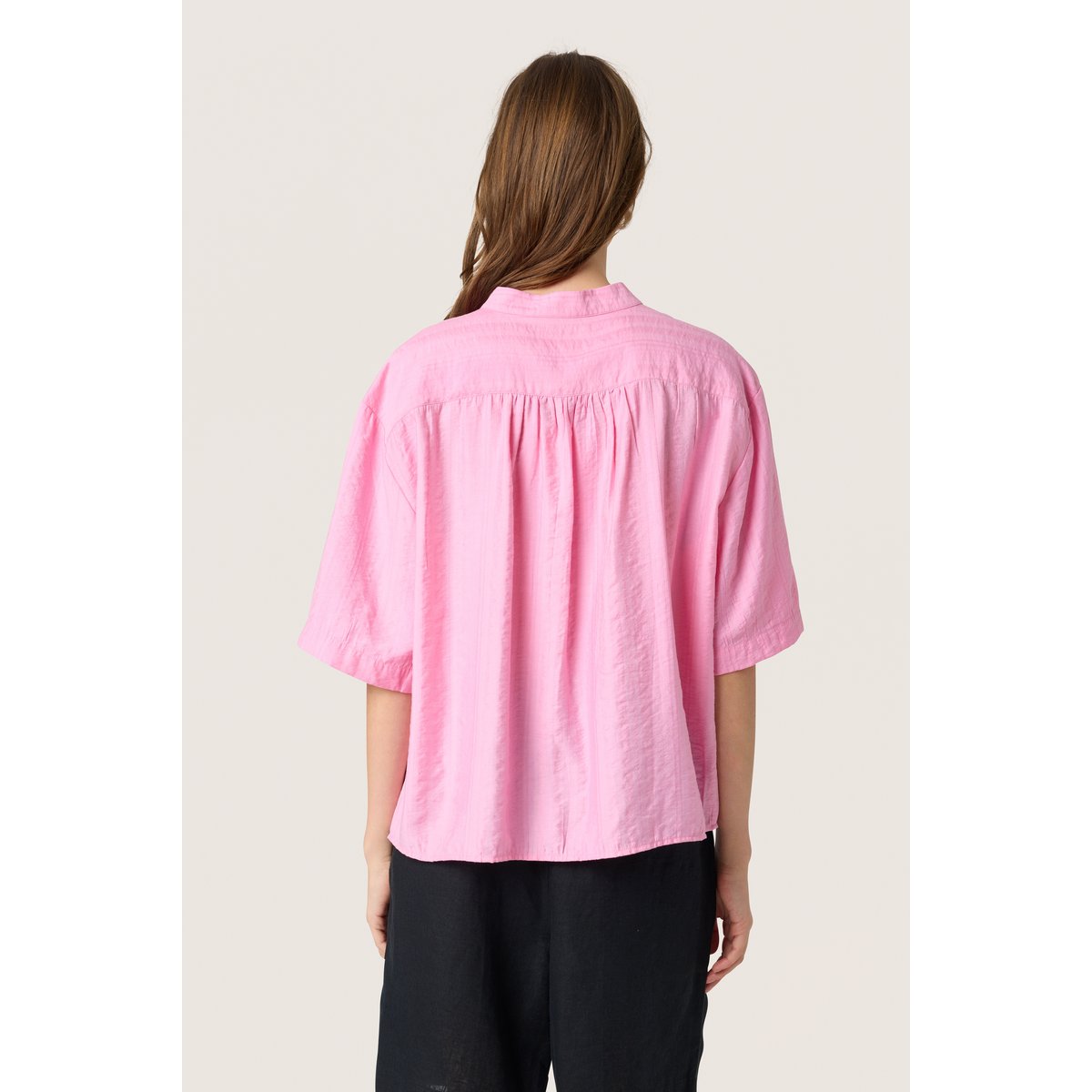 Chemise à manches courtes rose rosebloom, SOAKED IN LUXURY