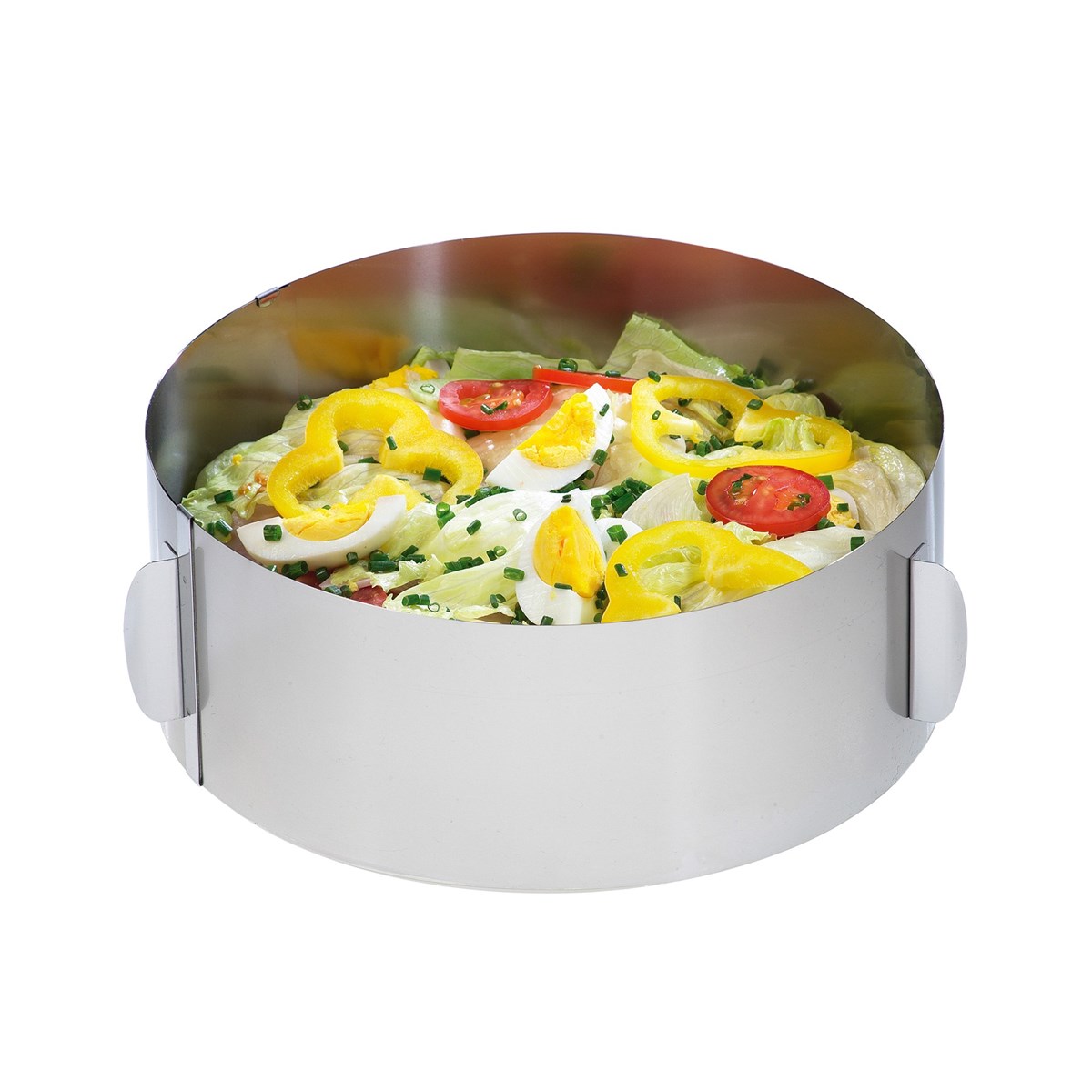 Cercle à gâteau - 10 cm avec poignées extensible TONDO argent, GEFU