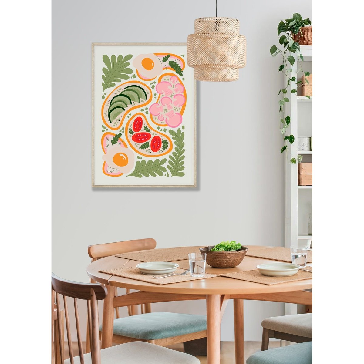 Affiche Tartines Gourmandes blanc, L'AFFICHERIE
