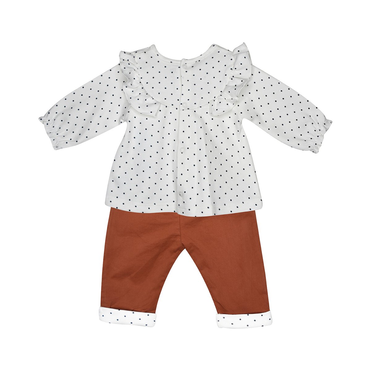 Tunique bebe maille + pantalon fadilla blanc, SUCRE D'ORGE