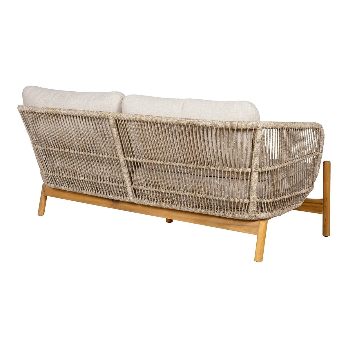 Canapé de jardin en bois d'acacia et corde IBIZA bois naturel, PIER IMPORT