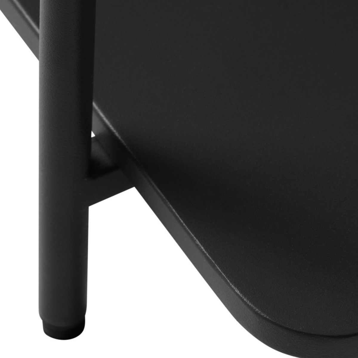 Table basse carrée 2 plateaux en métal 75x75cm- SARANDA noir, DRAWER