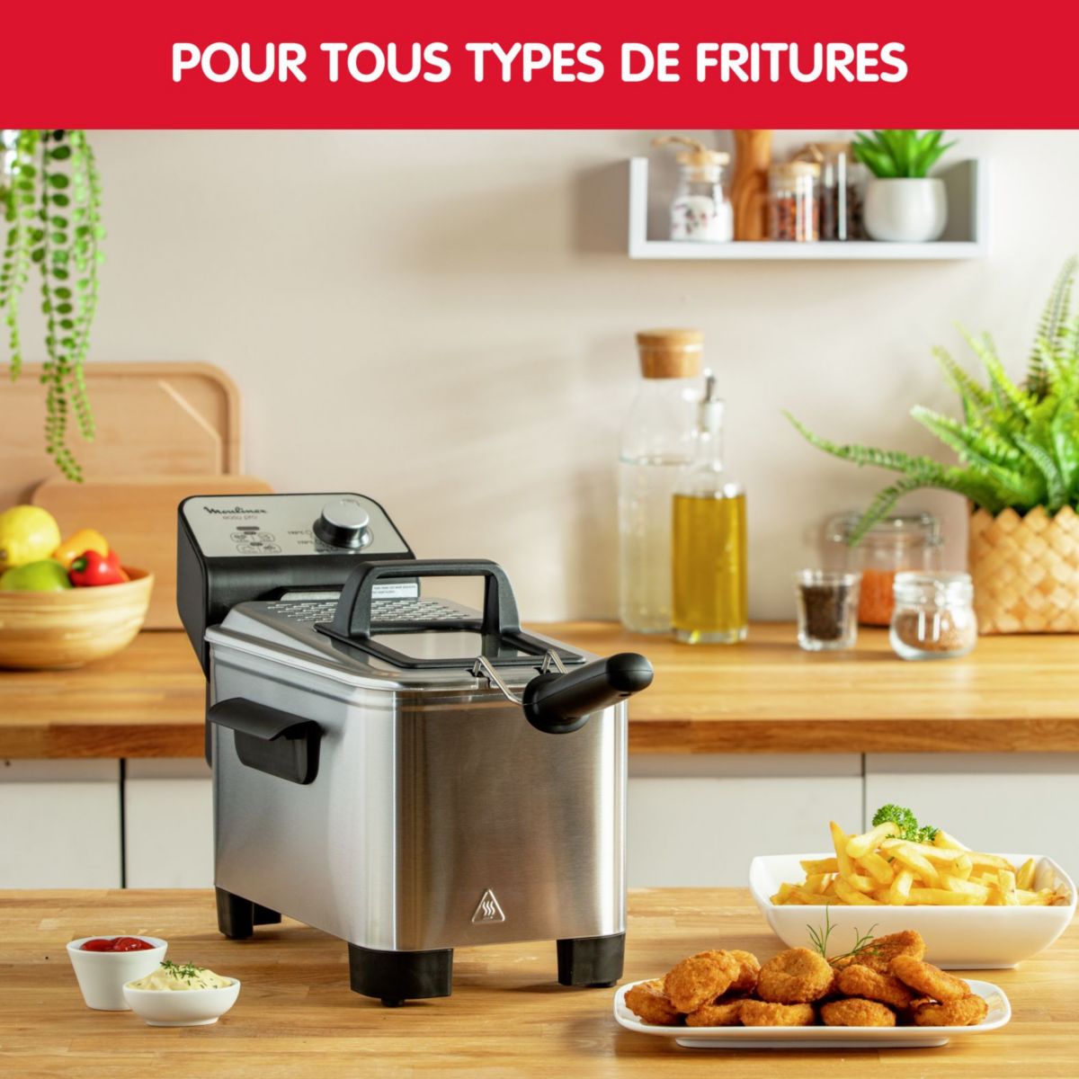 Friteuse semi-professionnelle easy pro premium YY5144FB couleur unique, MOULINEX
