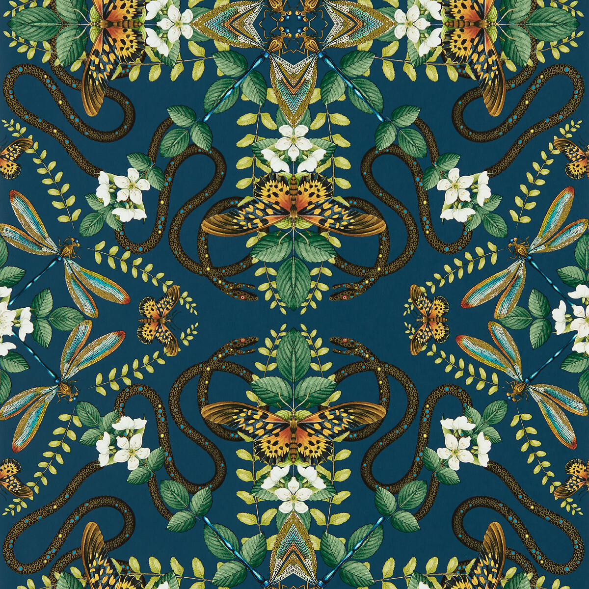Emerald Forest Wallpaper blue, WEDGEWOOD & CLARKE & CLARKE