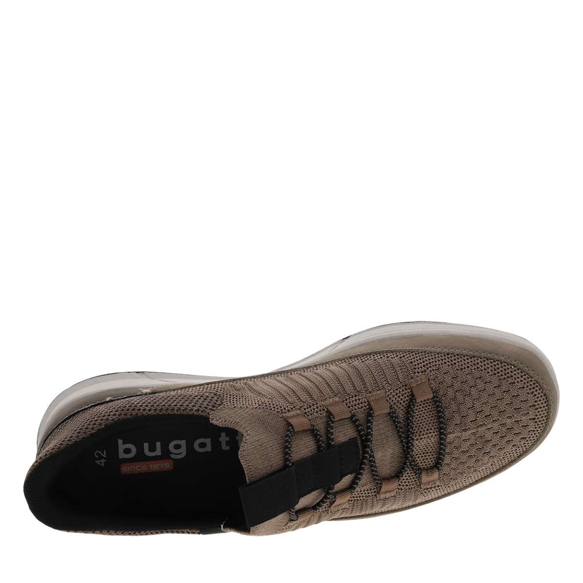 Sneakers talon plat marron, BUGATTI