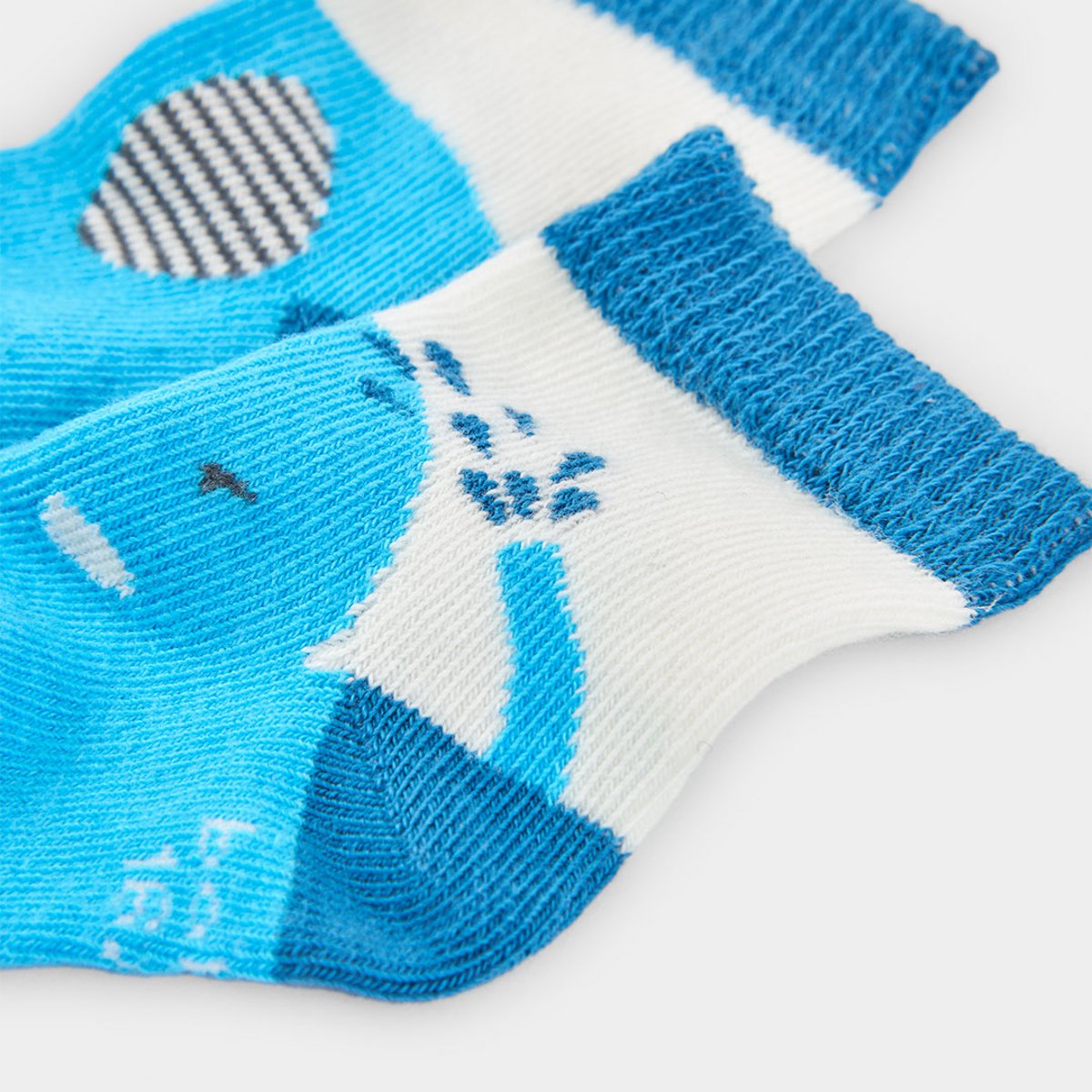 Pack de chaussettes bébé en coton bleu, BOBOLI