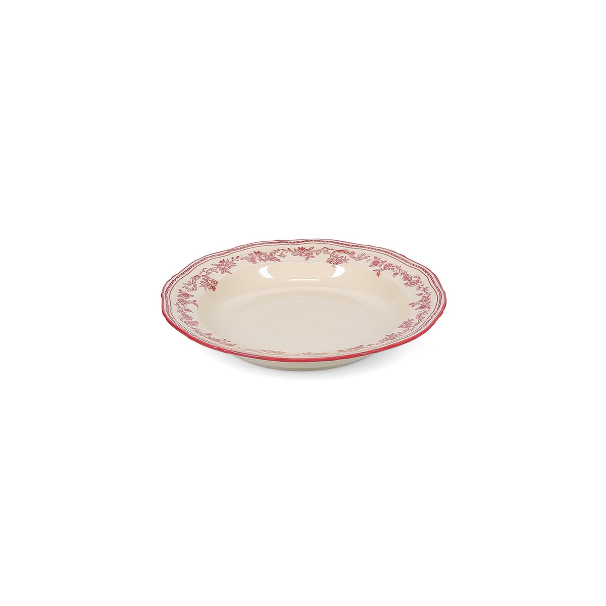 Lot de 4 assiette creuses CYRIL rouge, SP COLLECTION