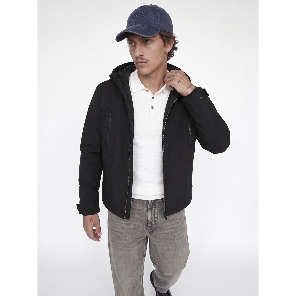 Parka com capuz de comprimento médio, CLARKE & CLARKE preto , JACK & JONES