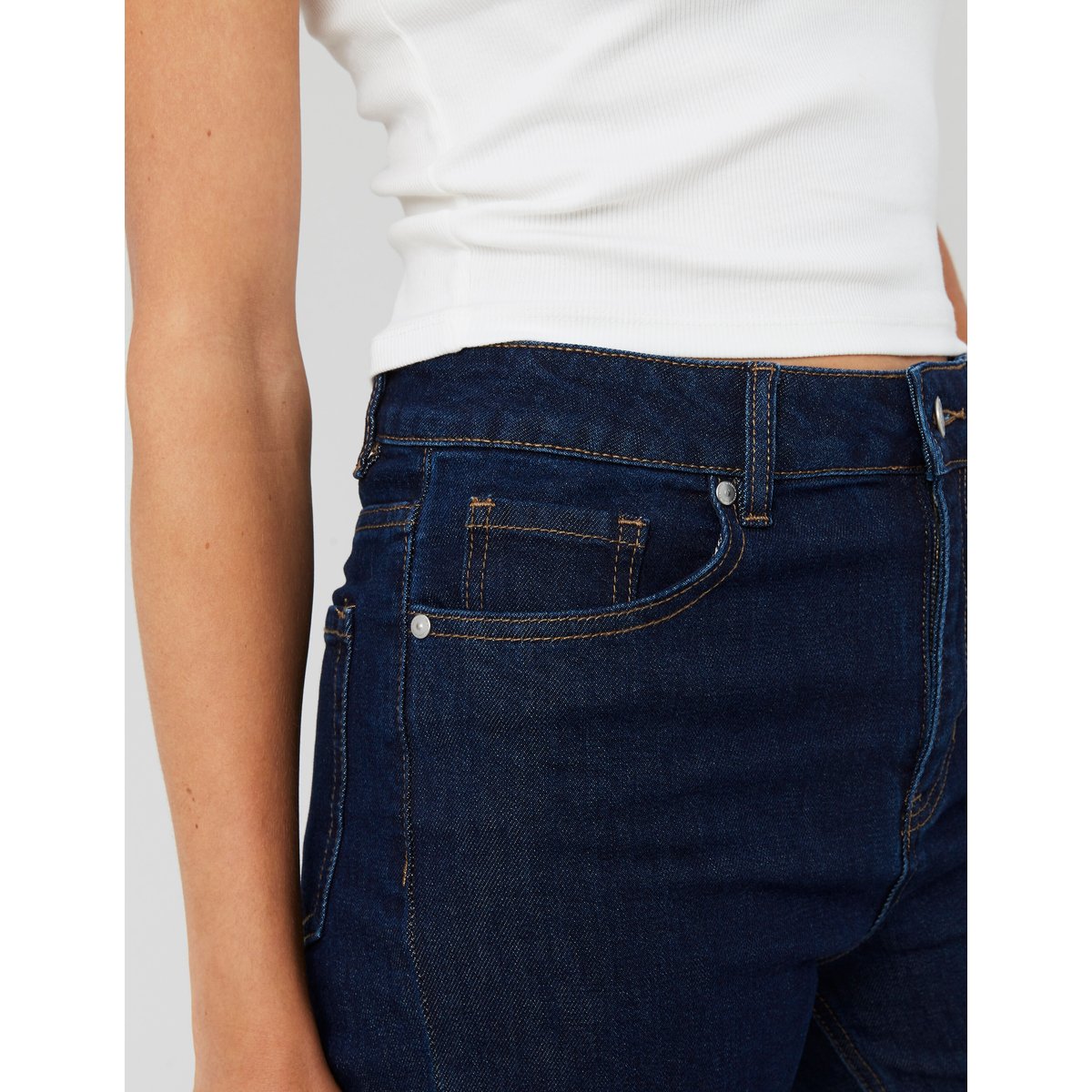 Jean straight revers bleu moyen, BZB