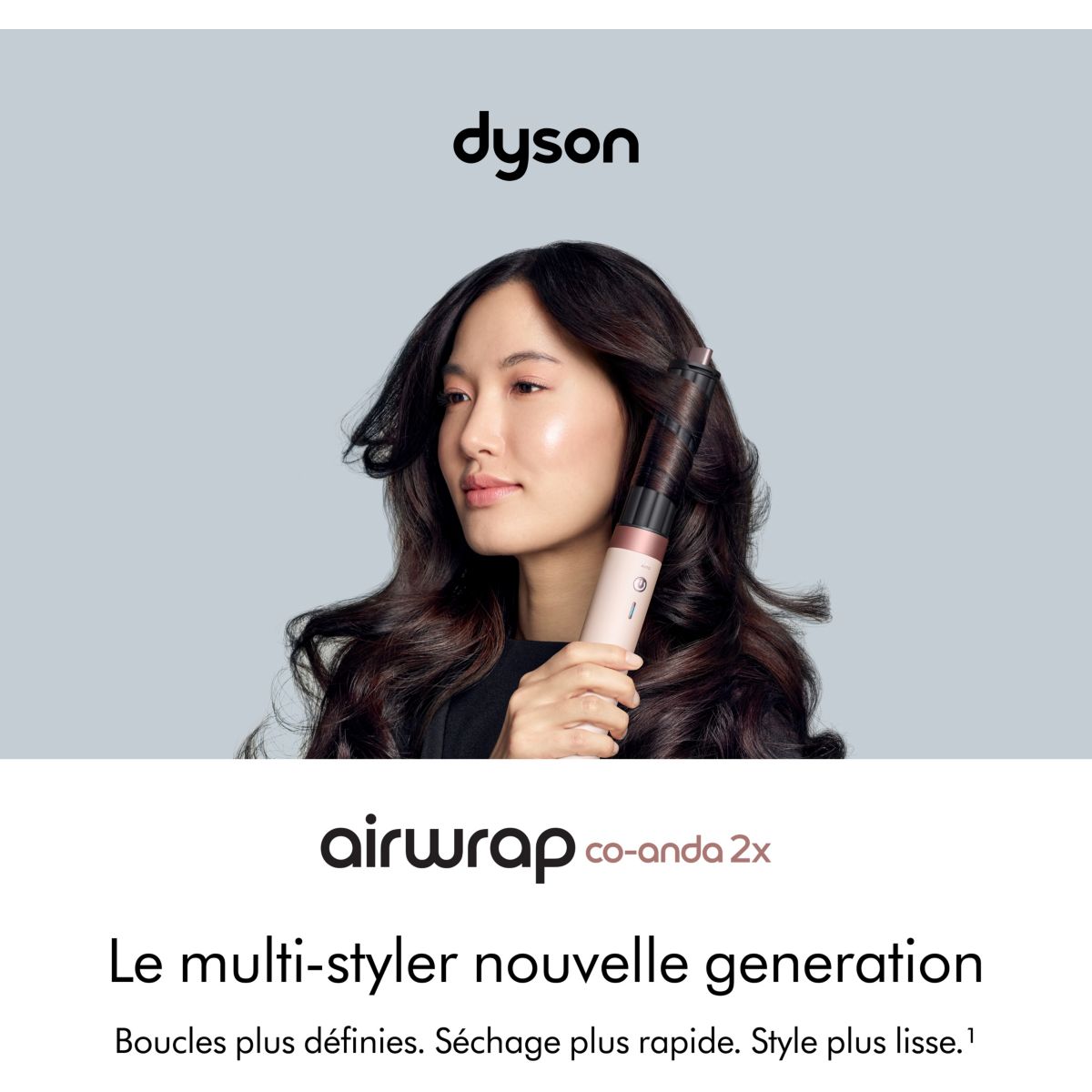 Fer multistyle Airwrap Co-anda 2x Cheveux raides à ondulés Rose Céramique couleur unique, DYSON
