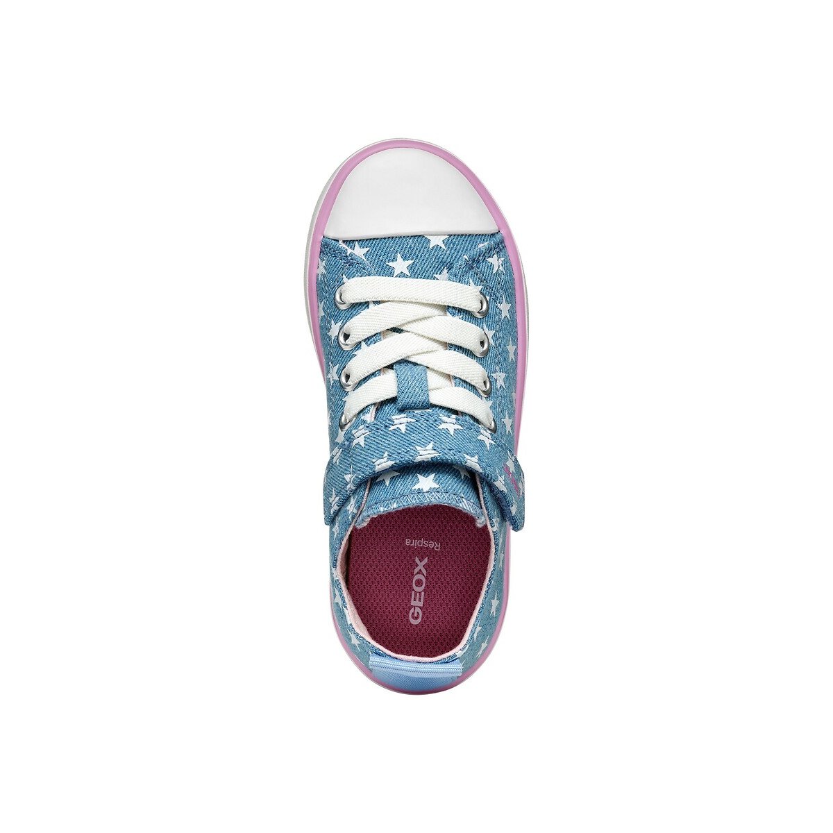 Kids Gisli Breathable Trainers denim blue , GEOX