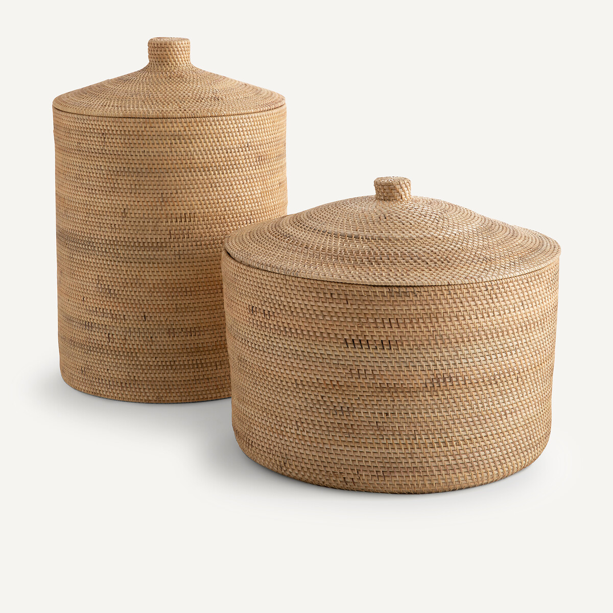 Panier en rotin et bambou tressé, Mirella naturel, AM.PM