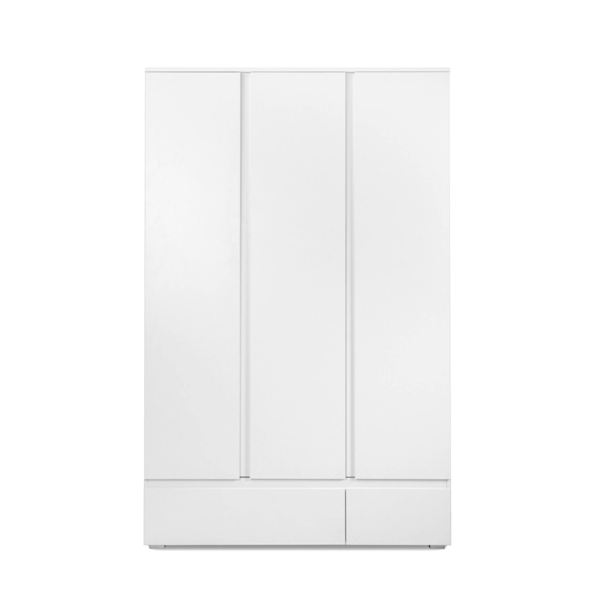 Armoire penderie blanche 3 portes 2 tiroirs ALVA blanc, PIER IMPORT