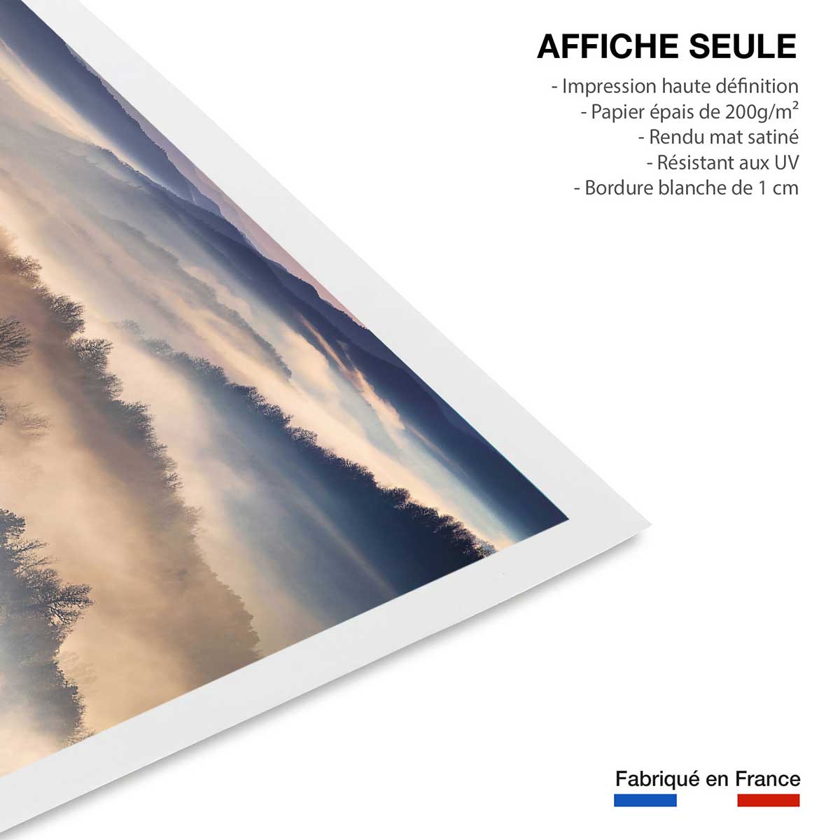 Affiche paysage brume magique affiche seule, HEXOA
