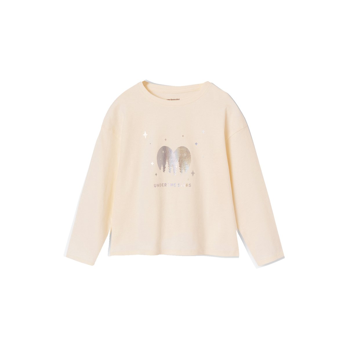 T-shirt manches longues écru, VERTBAUDET