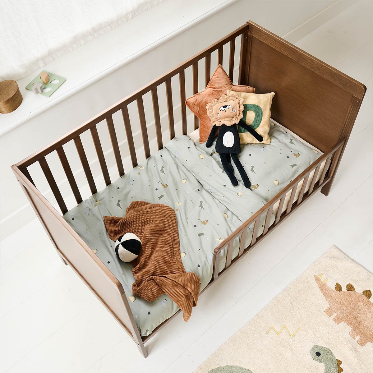 Lit bébé évolutif NUAGE noyer foncé, PETITE AMELIE