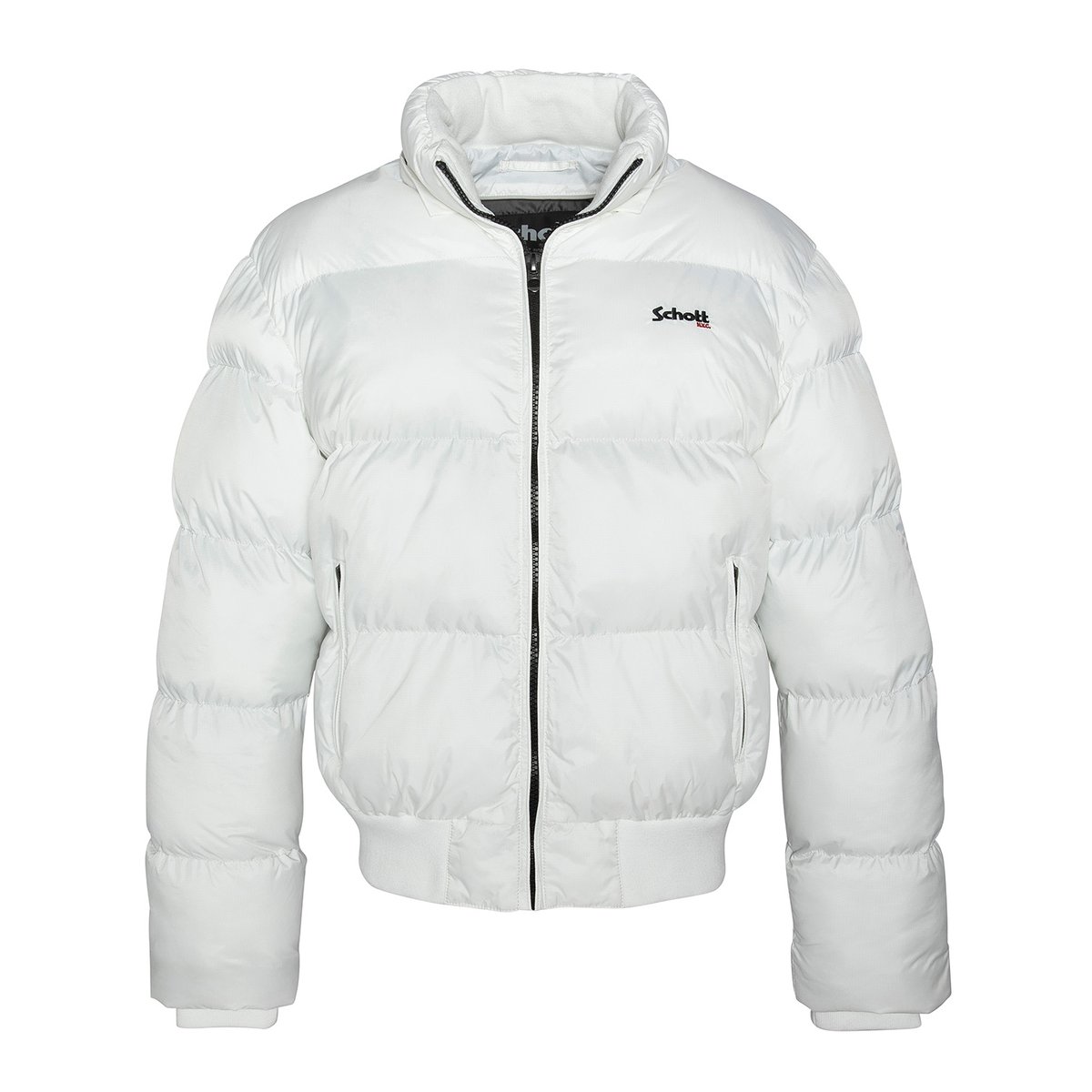 Doudoune à capuche, coupe boxy blanc, SCHOTT