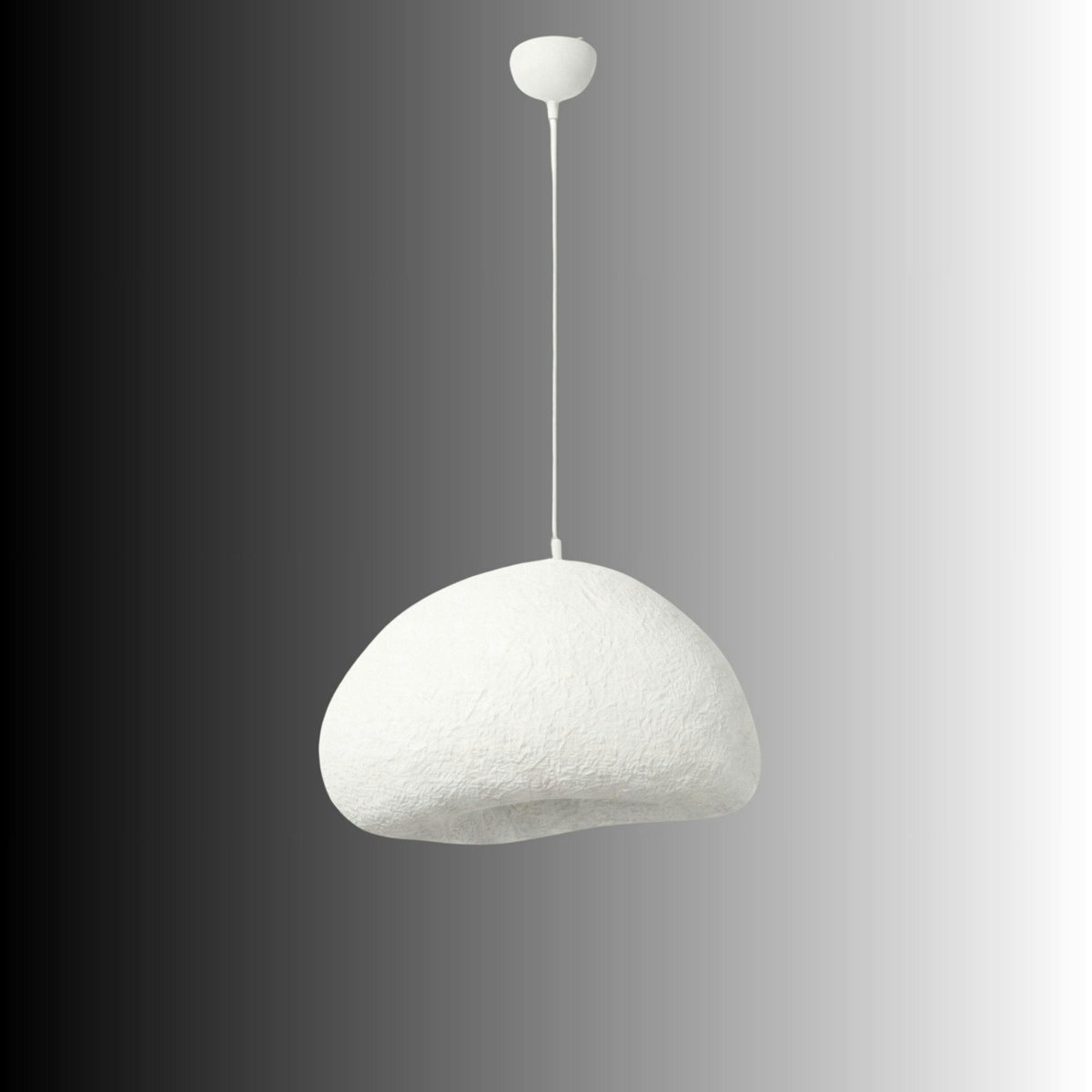 Suspension blanche design organique 42 cm NOXIS blanc, PIER IMPORT