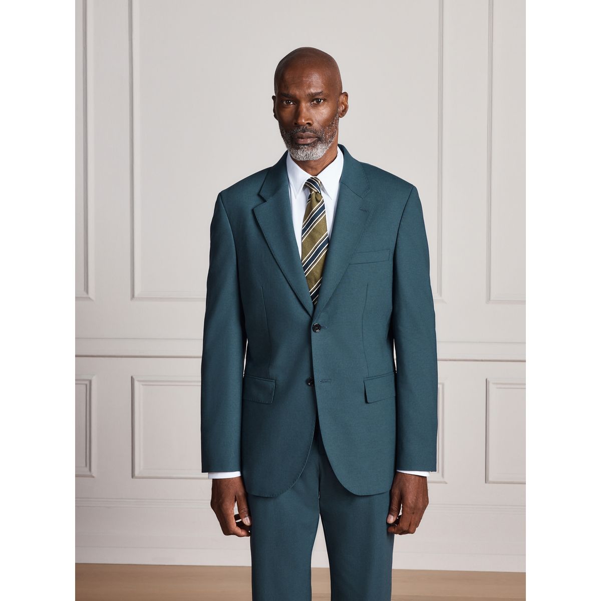 Veste de costume près du corps en laine signature bleu vif, NEXT