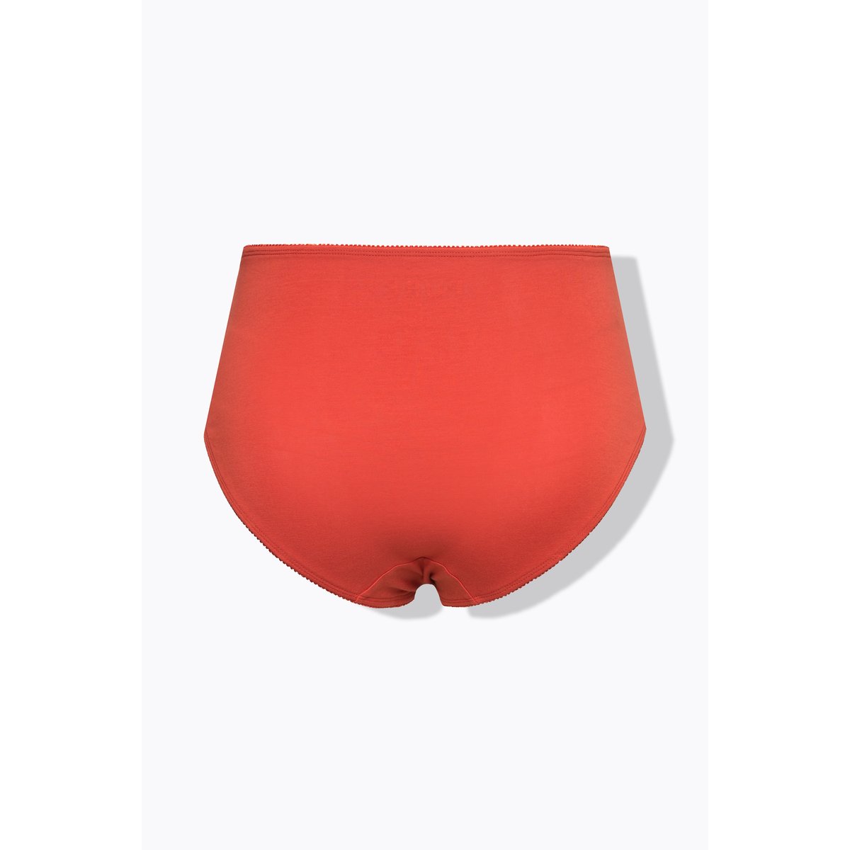 Culotte midi en coton bio, liseré fantaisie rouge brique, ULLA POPKEN