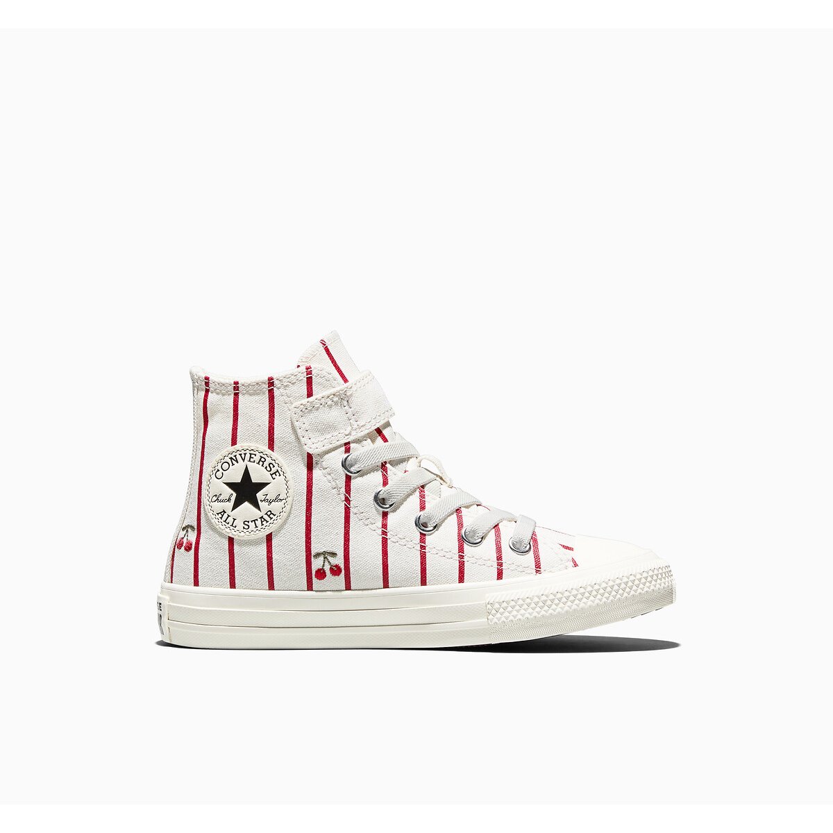 Baskets CHUCK TAYLOR ALL STAR 1V HI SUMMER MARKET rayé blanc/rouge, CONVERSE