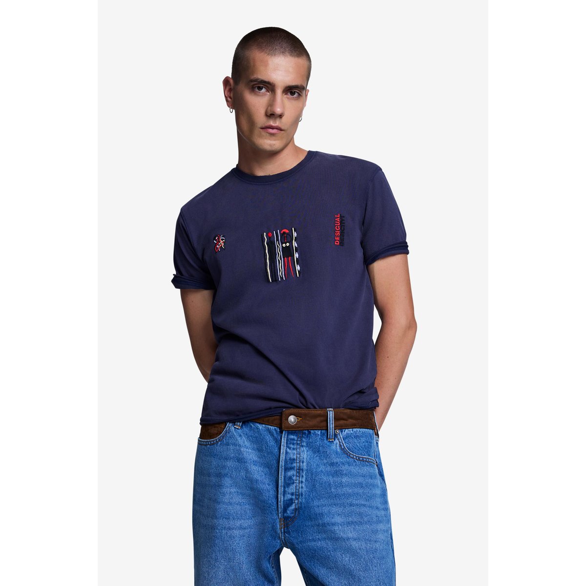 Jean combiné bleu clair, DESIGUAL