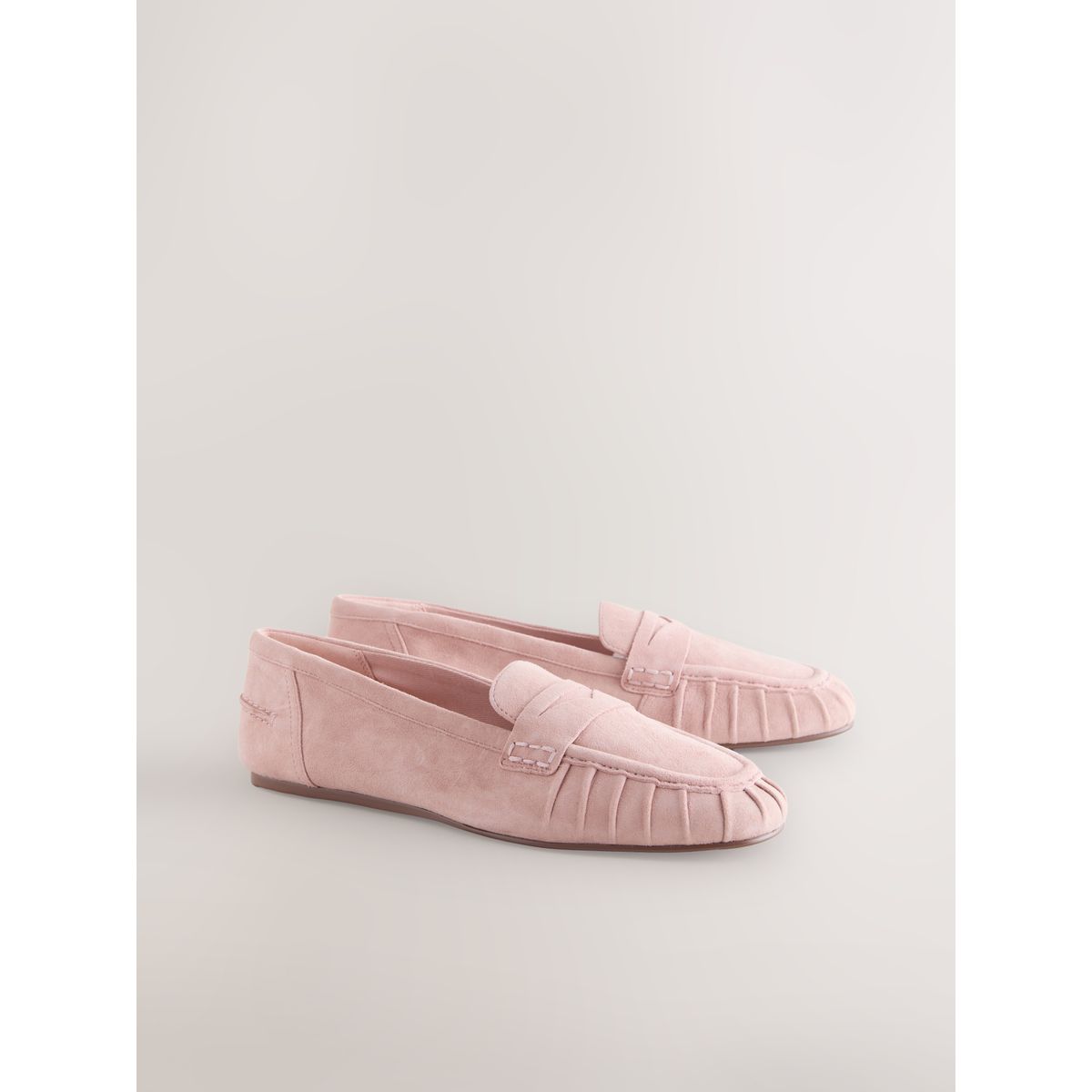 Mocassins froncés en cuir forever comfort® rose blush, NEXT