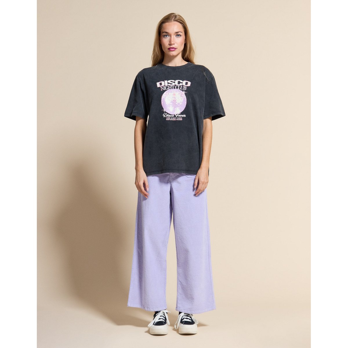 PANTALON JANE VELOURS PANSY violet, PULLIN