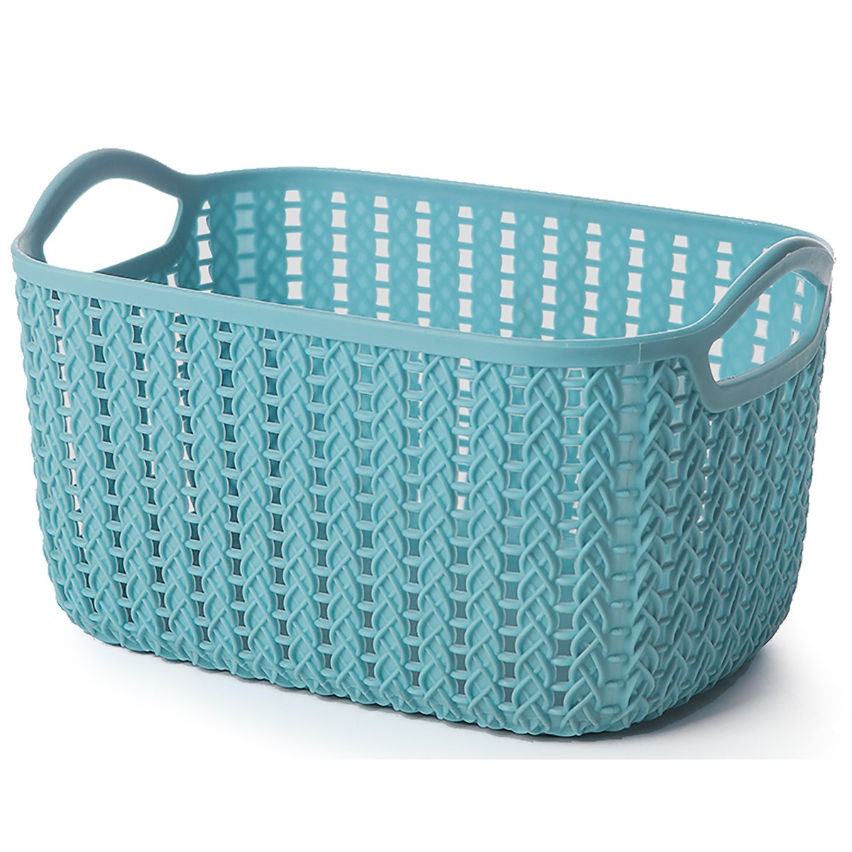 Set de 4 paniers de rangement rectangulaires plastique 30x22x16cm multicolore, WADIGA