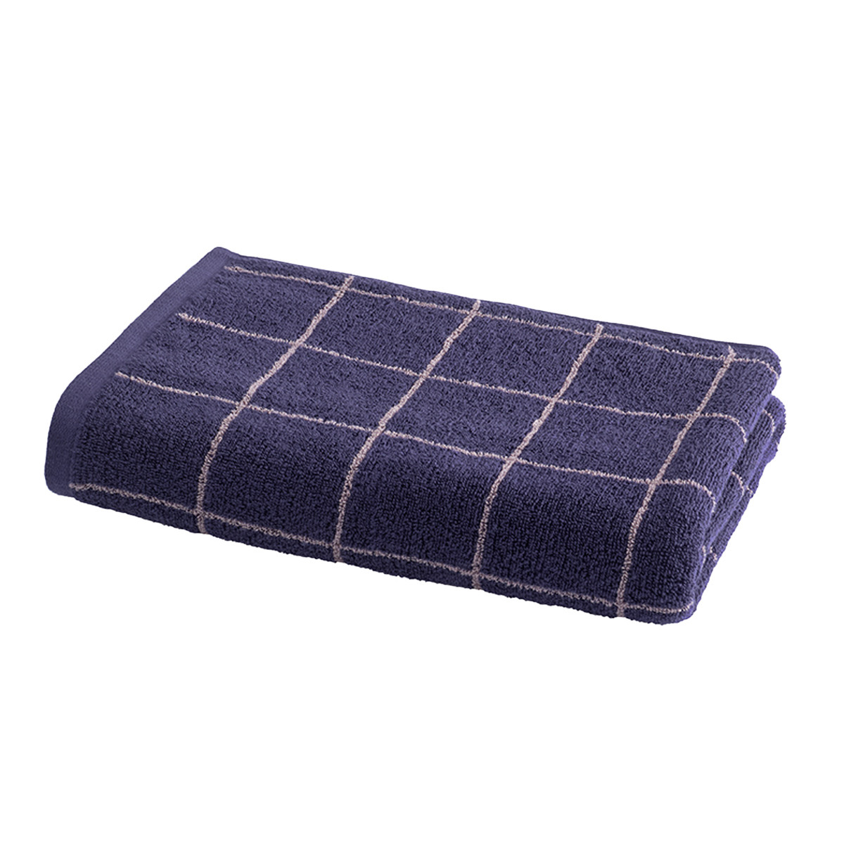 Serviette de toilette 500 g/m² ARCADIA CHECK indigo, SENSEI MAISON
