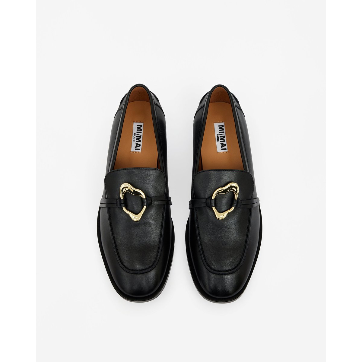 Mocassins à bijou doré LUCIANO MELT noir, MI MAI