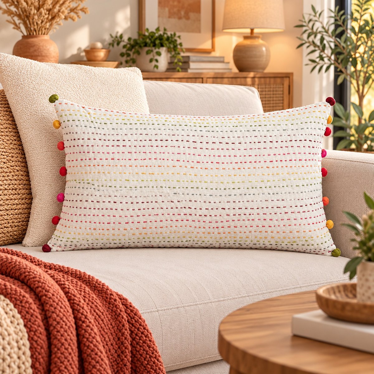 Coussin Aube Précieuse multico, EDEN