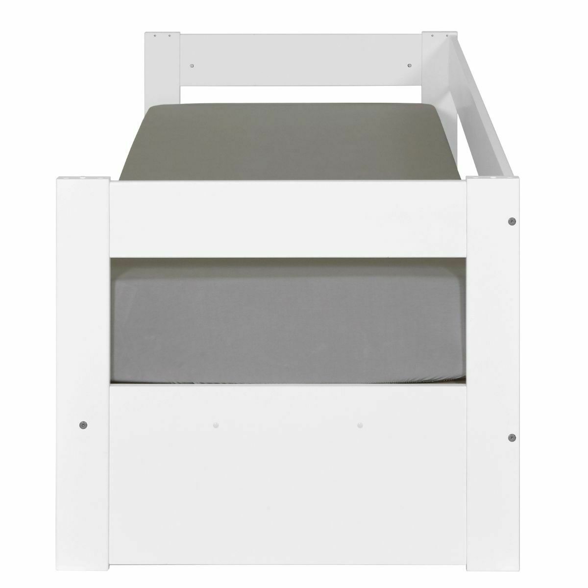 lit banquette gigogne avec tiroir Bois massif  RAVI blanc, AKITEN RETAIL