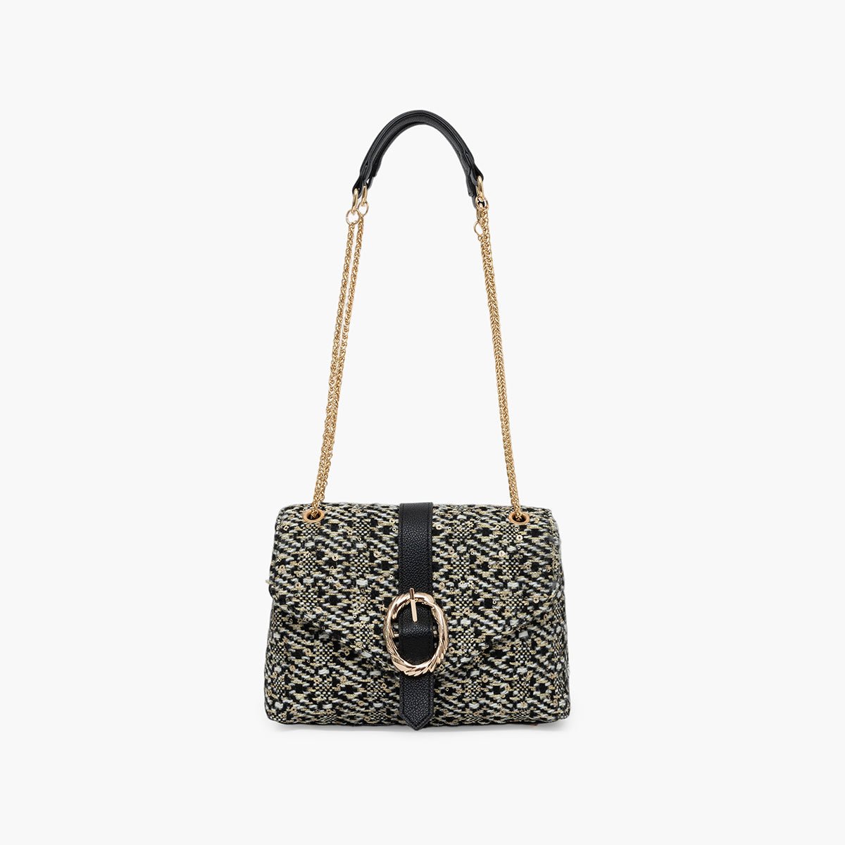 Sac porté épaule noir Toundra doré, LOLLIPOPS