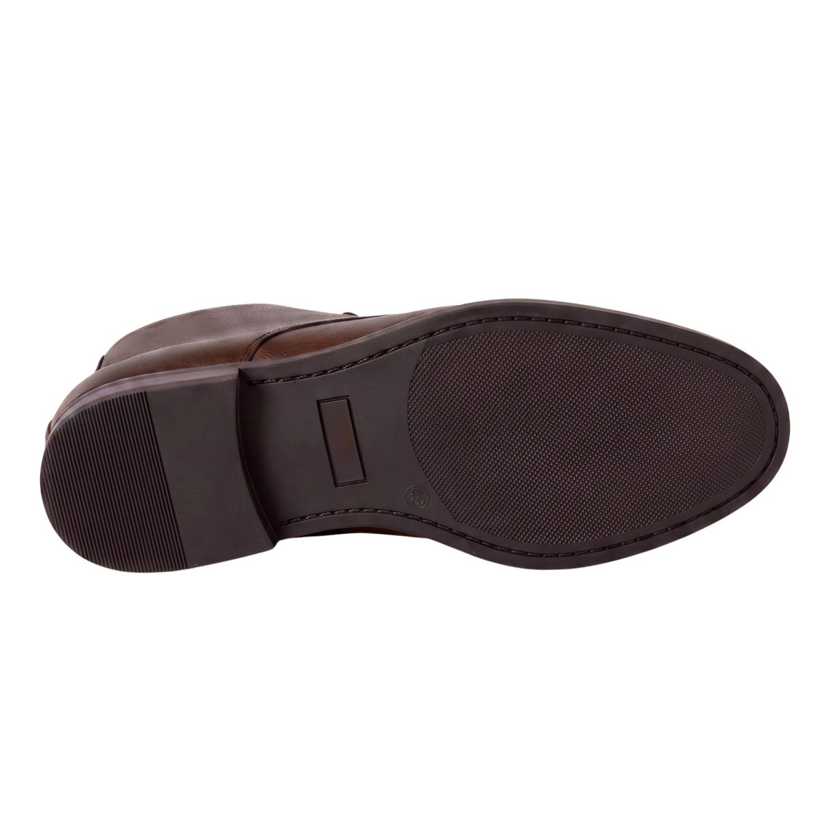 Desert boots gomme Côme cuir grainé marron, JULES & JENN
