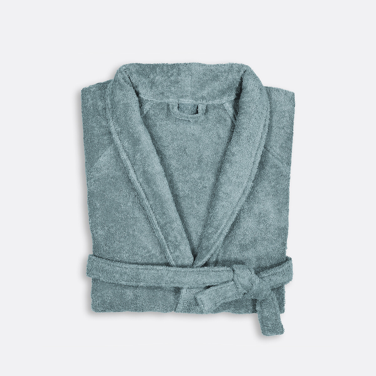 Peignoir éponge col châle 450g/m², Haxel bleu grisé, LA REDOUTE INTERIEURS