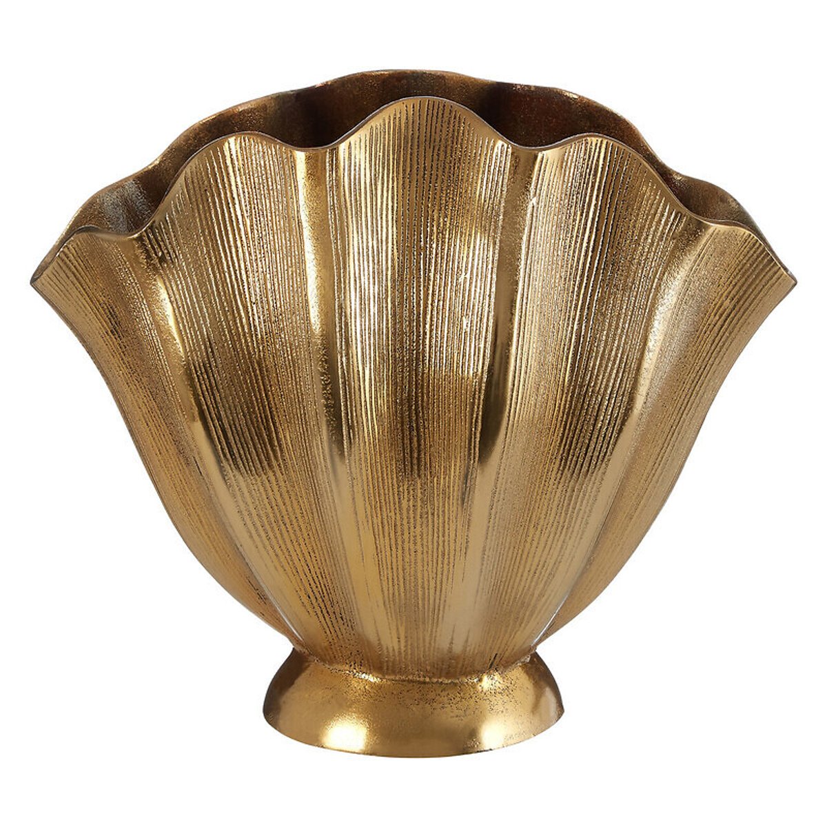 Estrella Small Fluted Vase in Gold Finish gold-coloured, FIFTY FIVE SOUTH