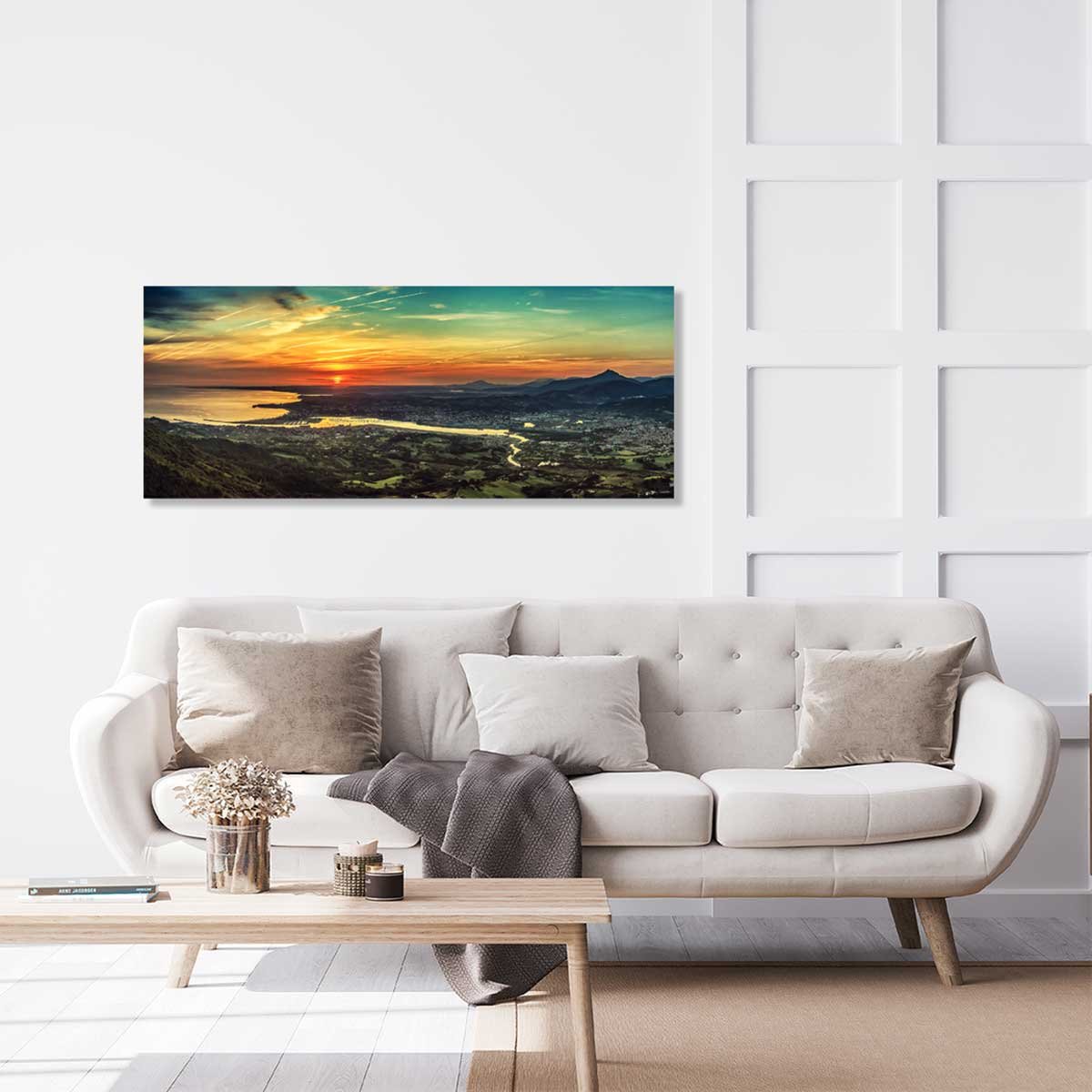 Tableau coucher de soleil pays basque tableau alu dibond, HEXOA