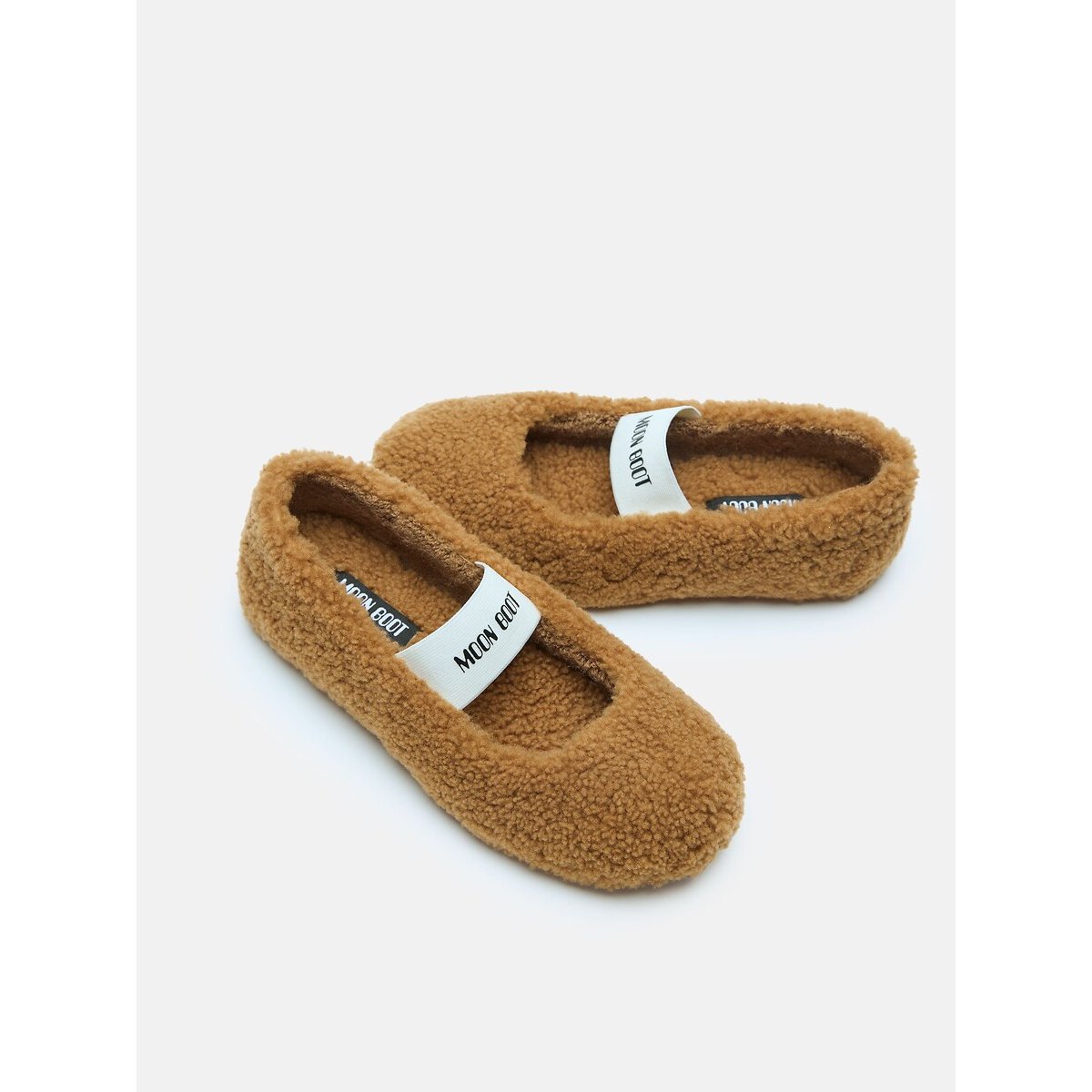 MB ballerina's van schapenvacht cognac   , MOON BOOT