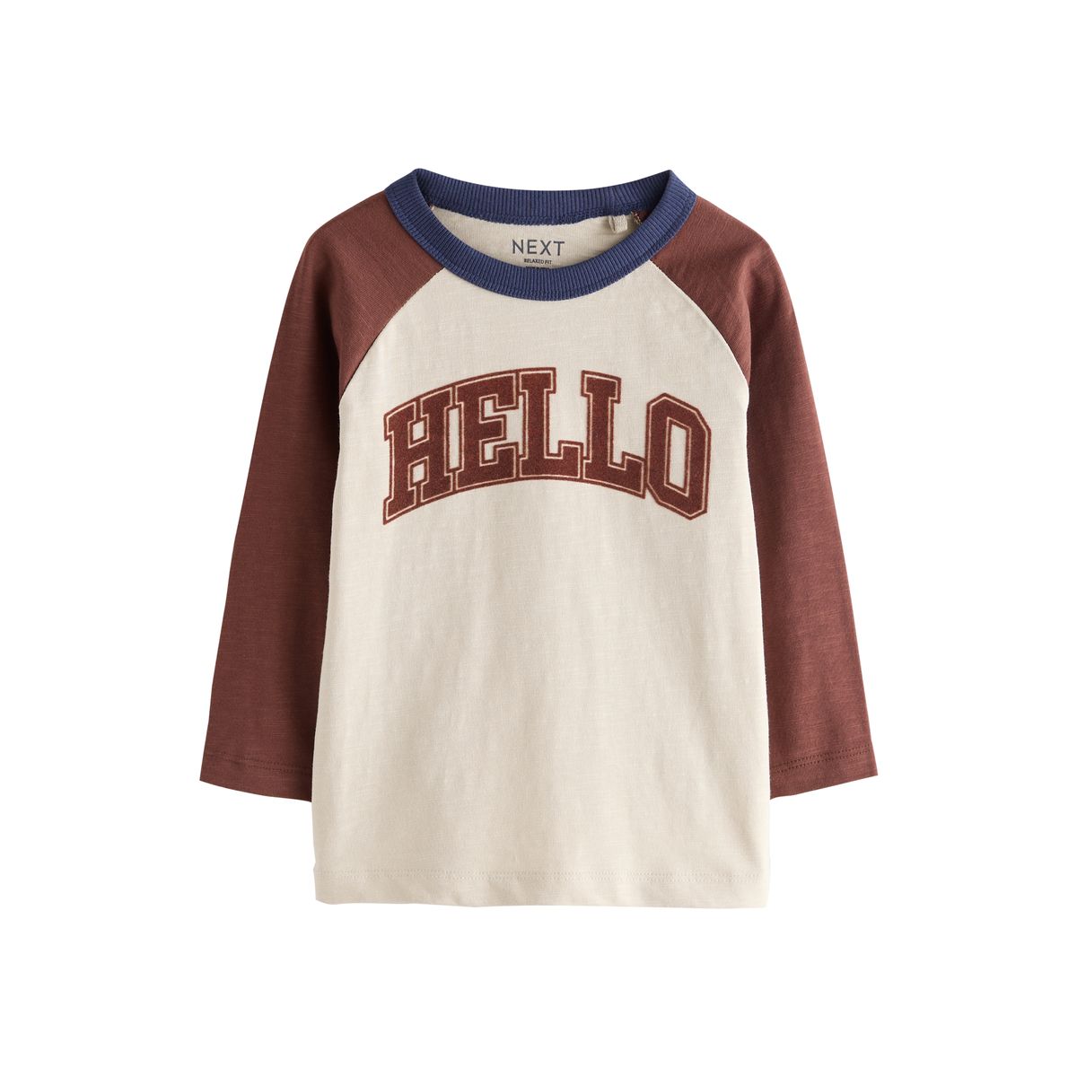 T-shirt à manches longues raglan, lot de 3 chemise universitaire rouge/grise, NEXT