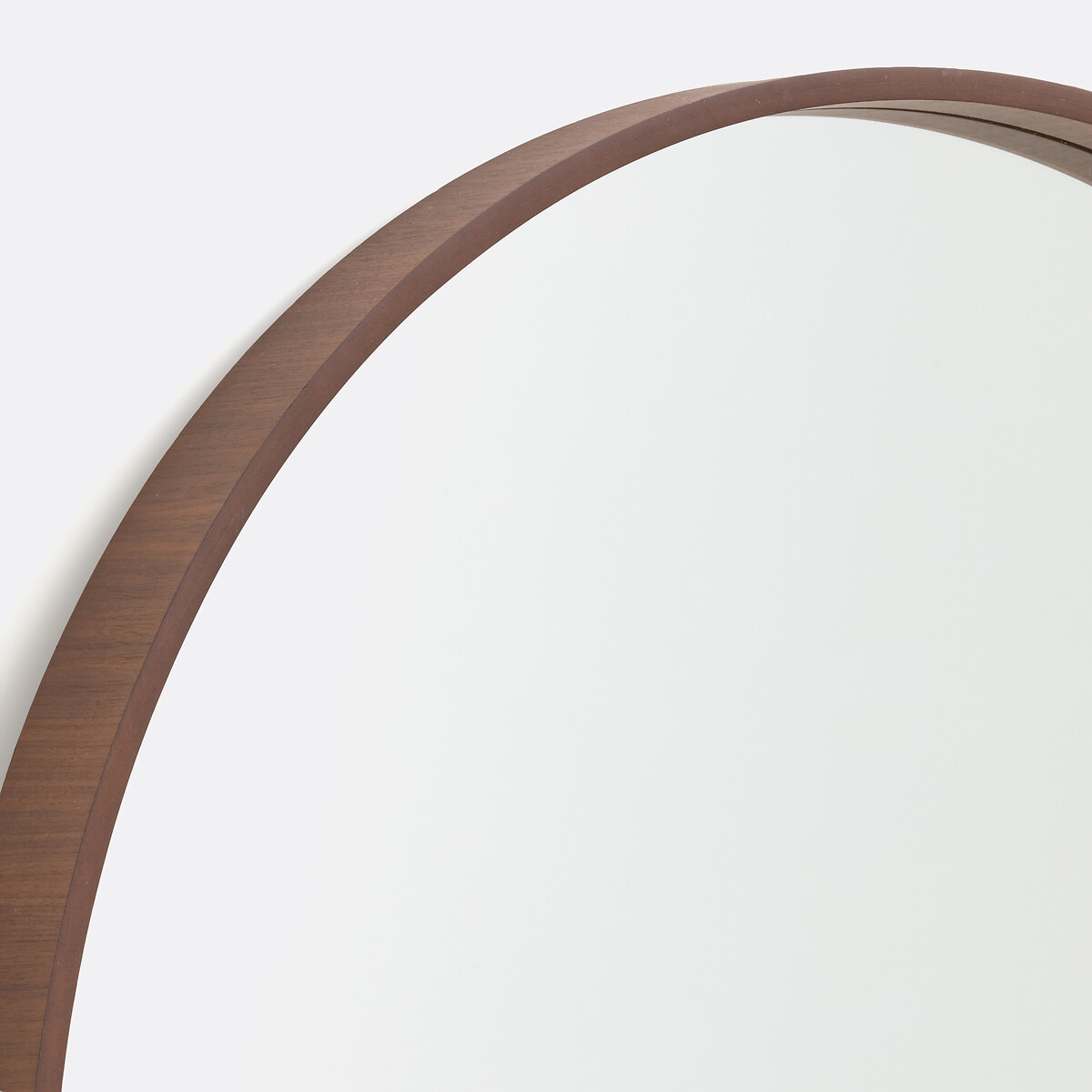 Alaria 80cm Diameter Walnut Veneer Round Mirror walnut, LA REDOUTE INTERIEURS