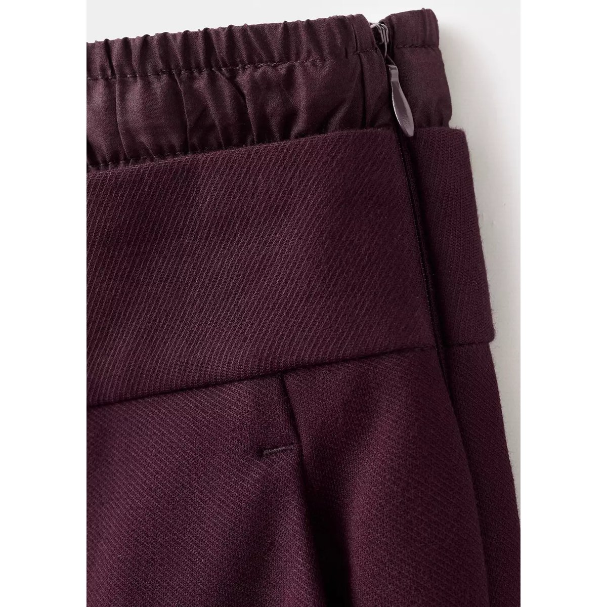 Pantalon à pinces combiné à la taille grenat, MANGO