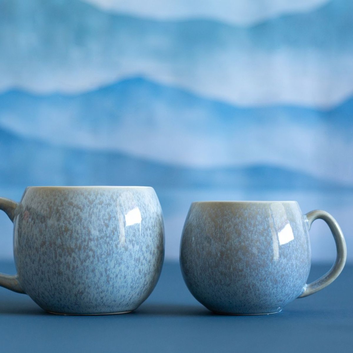 Lot de 4 tasses, BOREA bleu, ARTIME