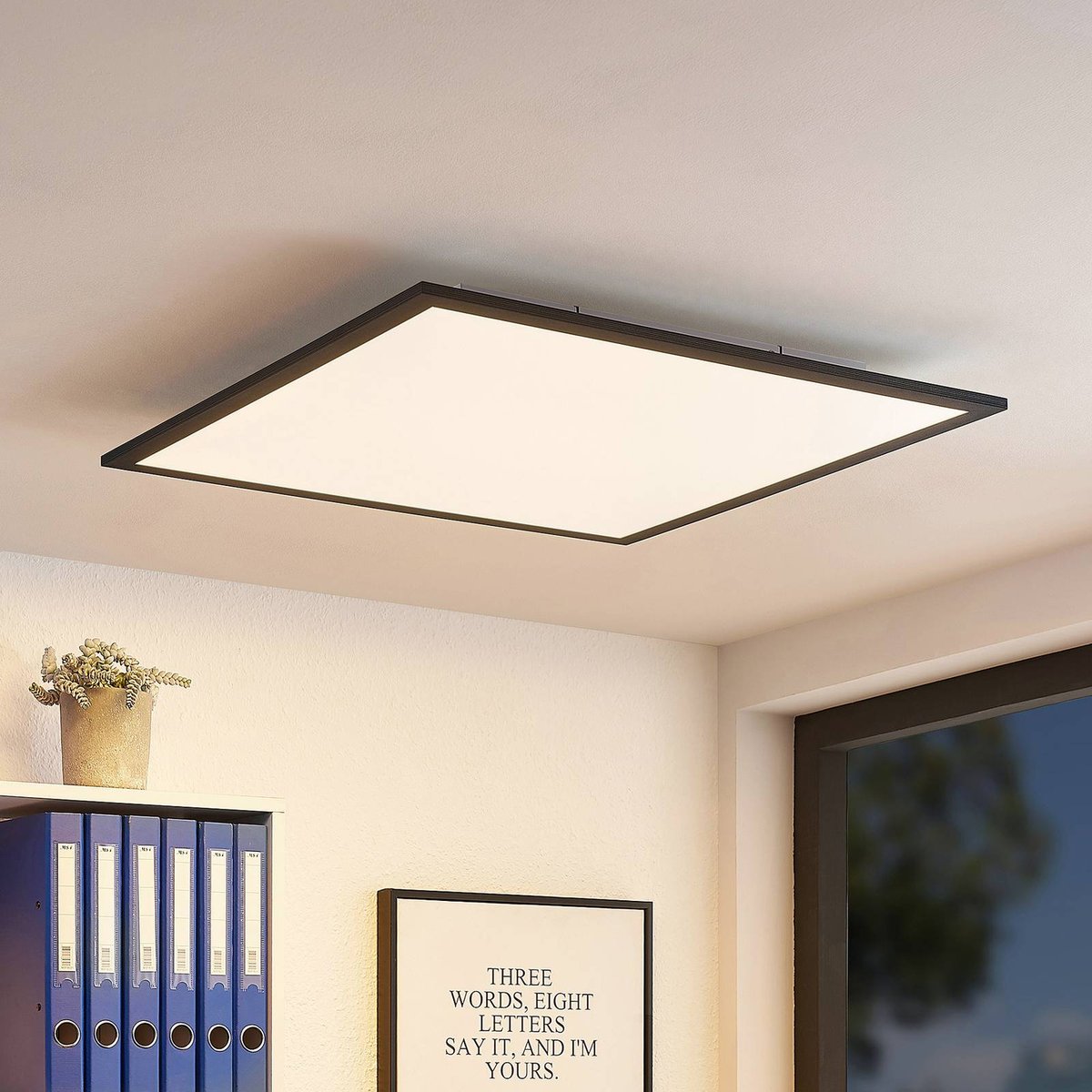 Panneau en aluminium moderneLED, Nelios noir, blanc, LINDBY
