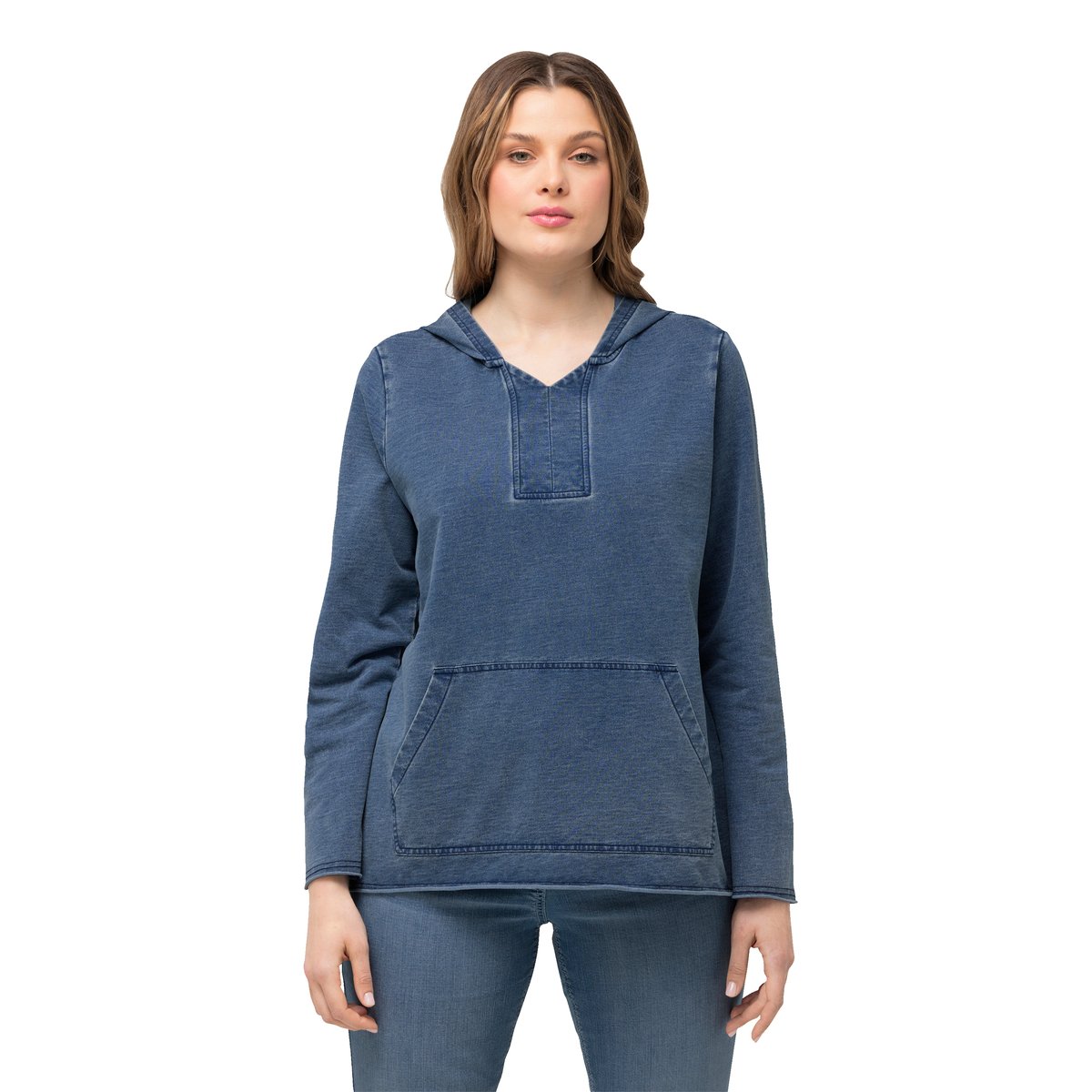 Sweat-shirt à capuche bleu nuit, ULLA POPKEN