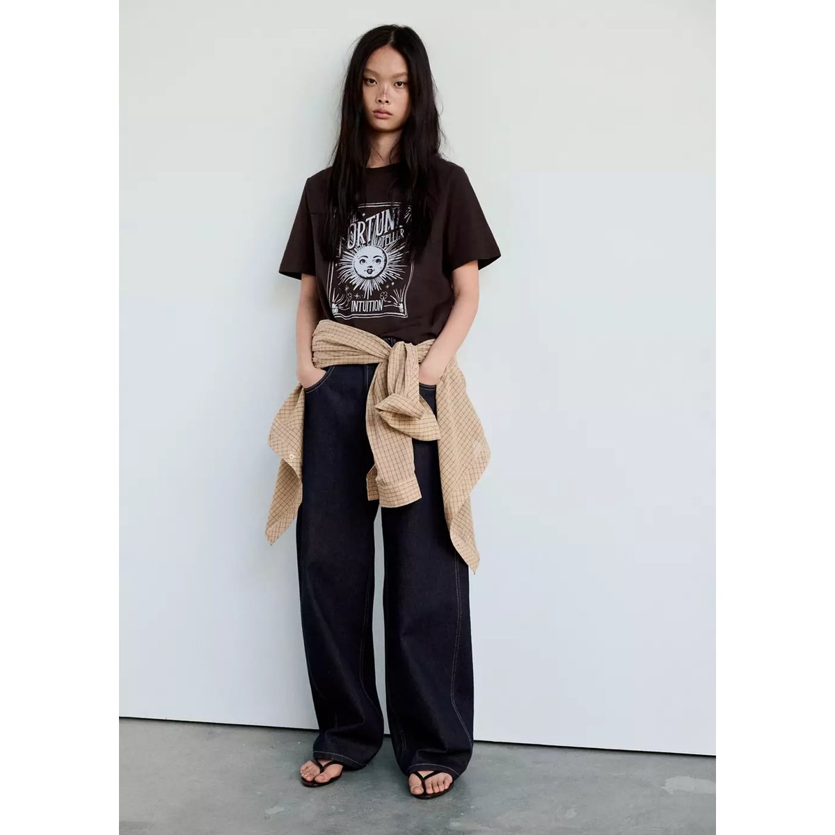 T-shirt en coton imprimé chocolat, MANGO