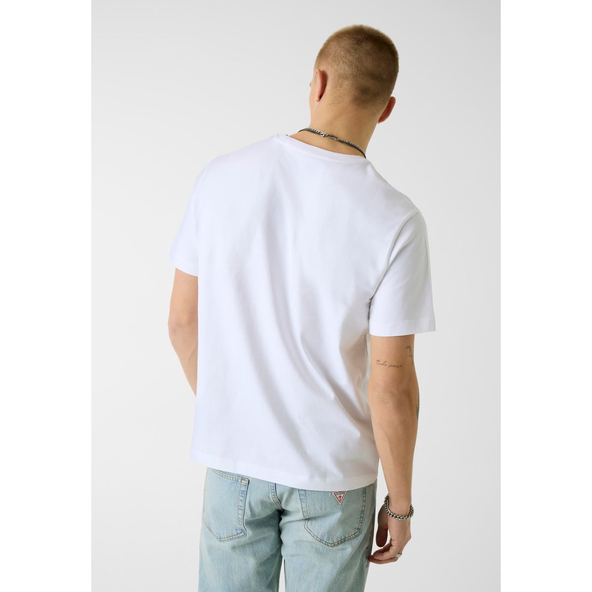 T-Shirt Nation blanc, GUESS JEANS