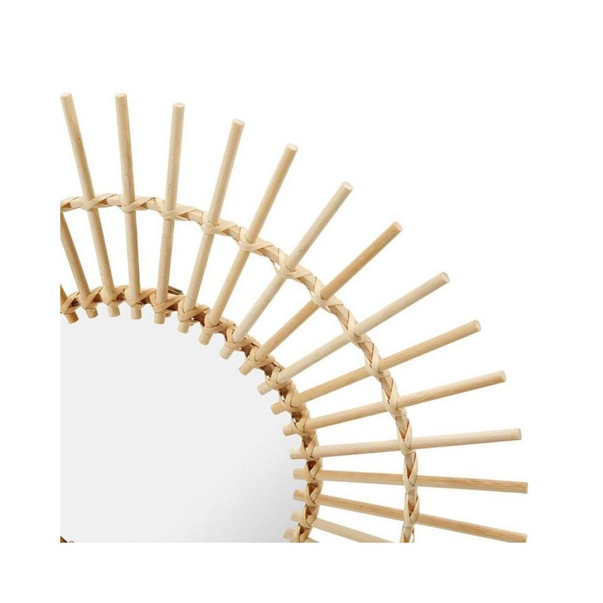 Miroir bambou soleil beige, DECORATIE